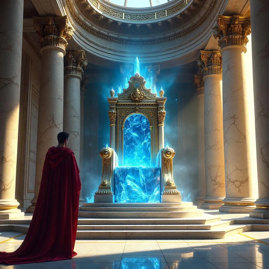 Crystal Throne in Ancient Rome - Digital Art