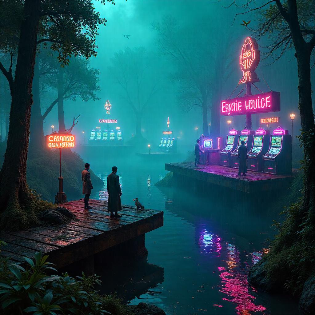 Neon Swamp Casino: A Cyberpunk Mire