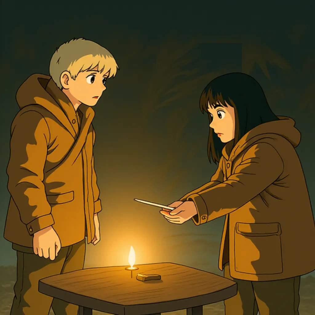 Liam Neeson and Frank Grillo in The Grey (2011) - Anime style