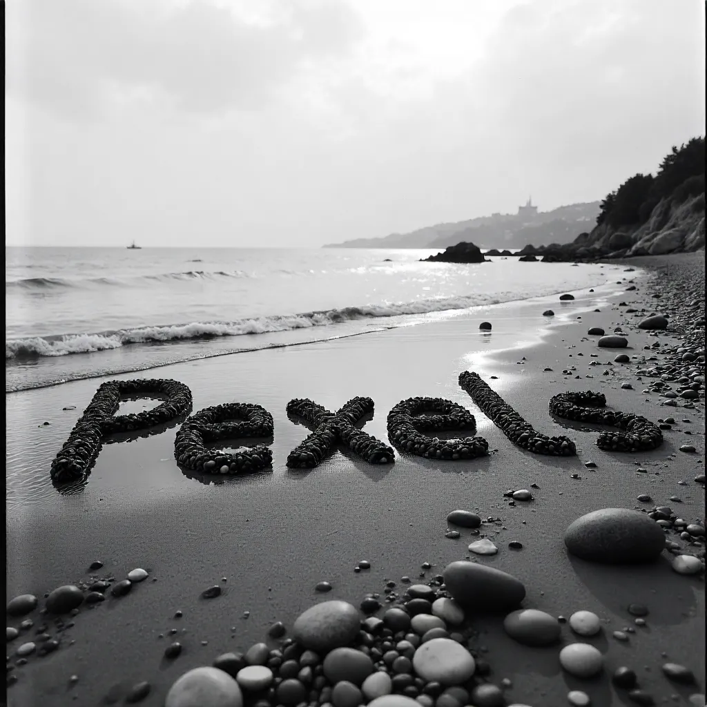 Pexels in Stones on Şile Beach, Istanbul (B&W)