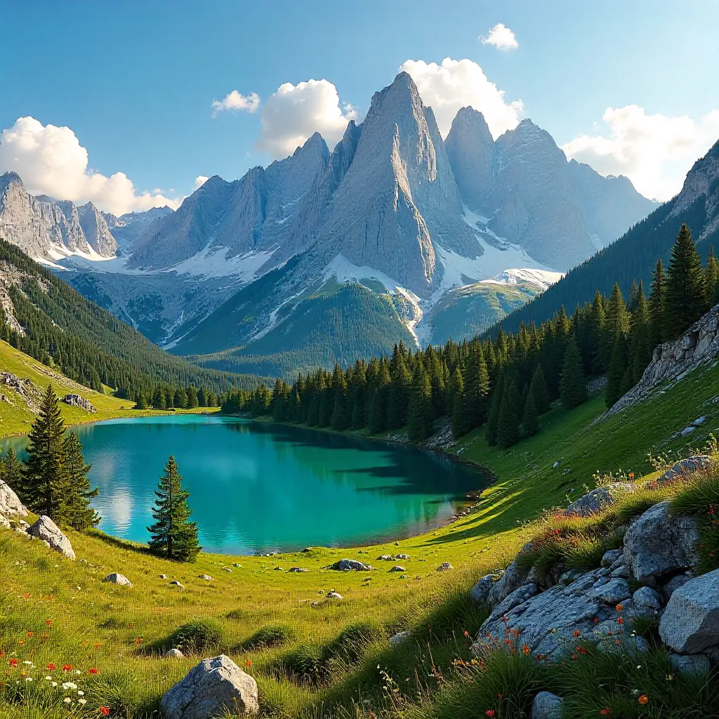 Dolomites Majesty: Rugged Peaks and Verdant Valleys