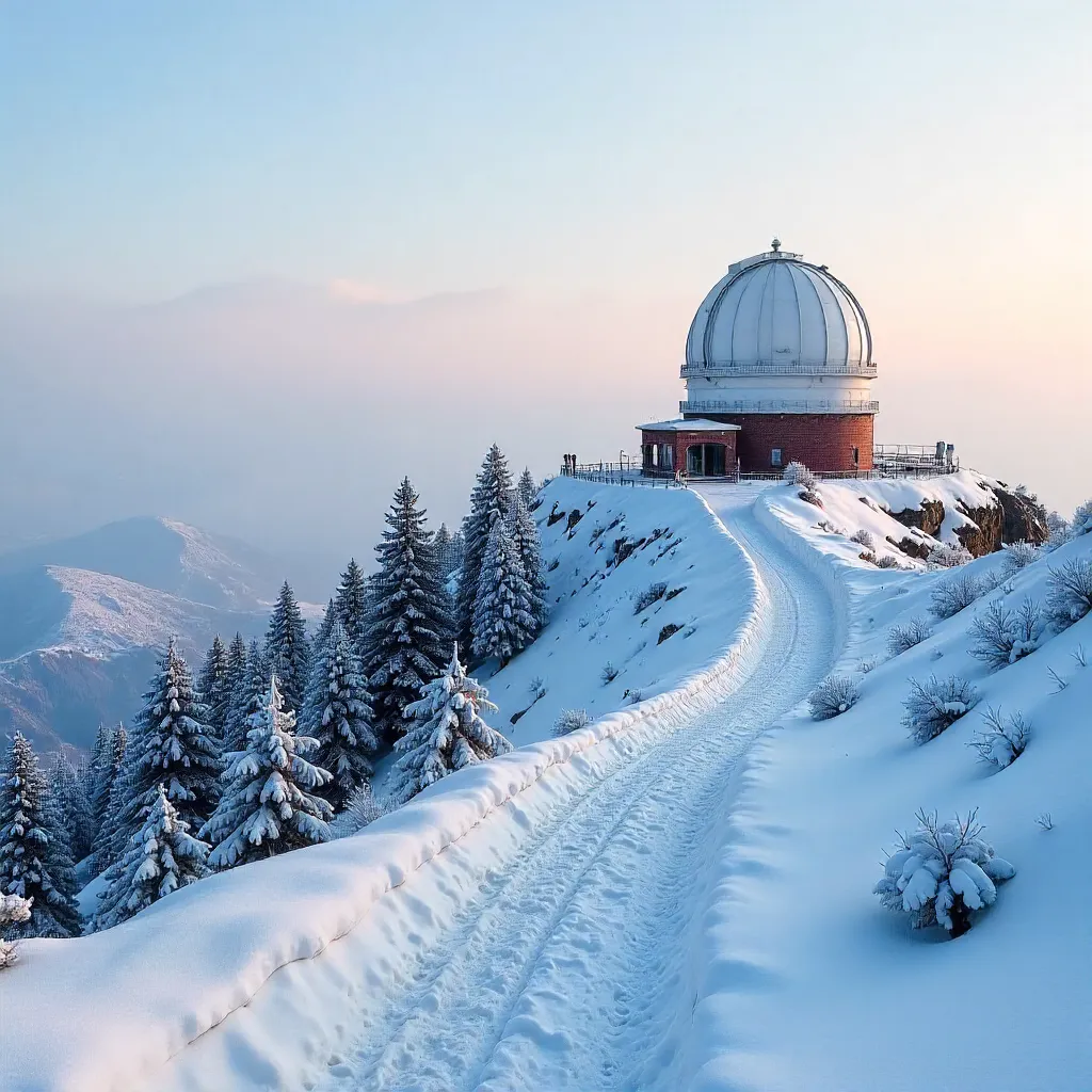 Winter at Serra da Estrela Observatory, Guarda