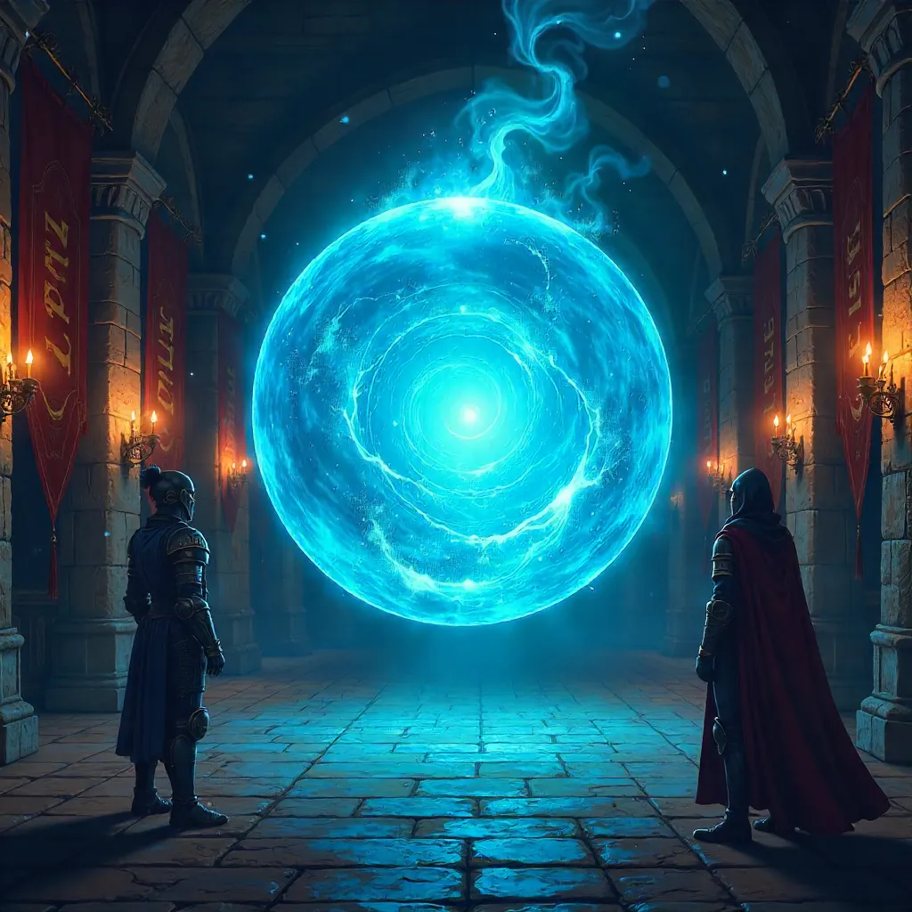 Spirit Orb in a Medieval Anime Hall