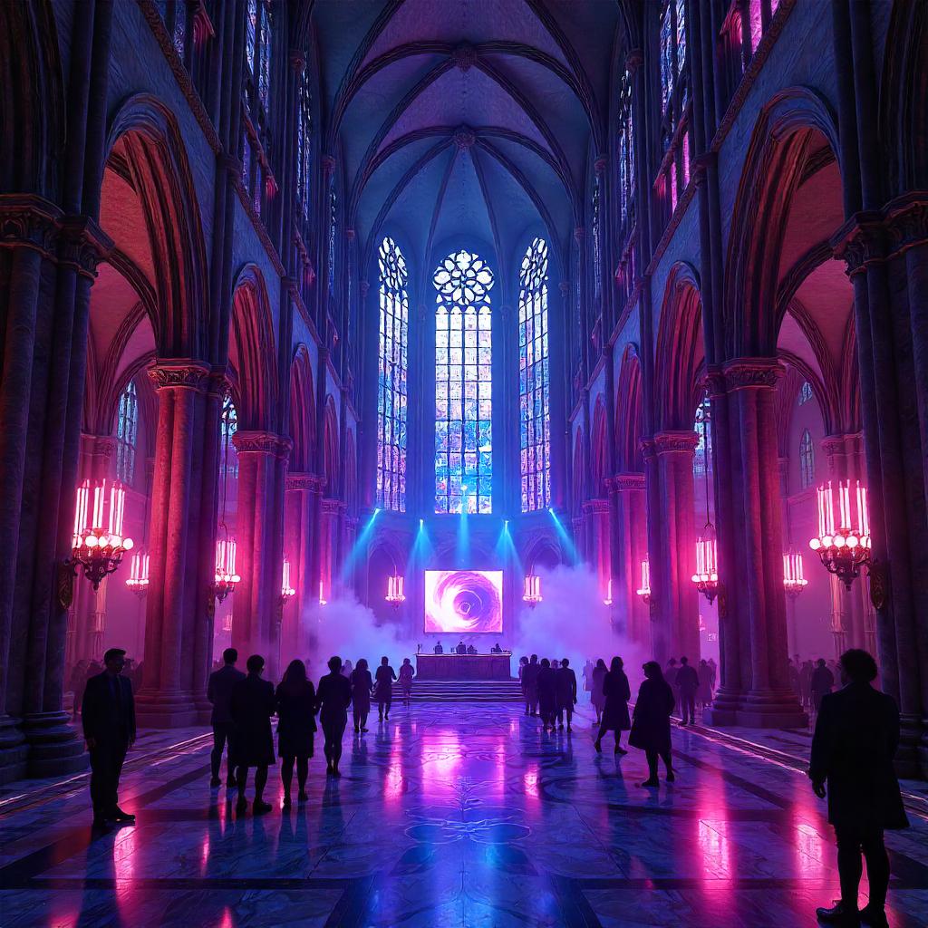 Neon Cathedral: A 3D Nightclub Vision