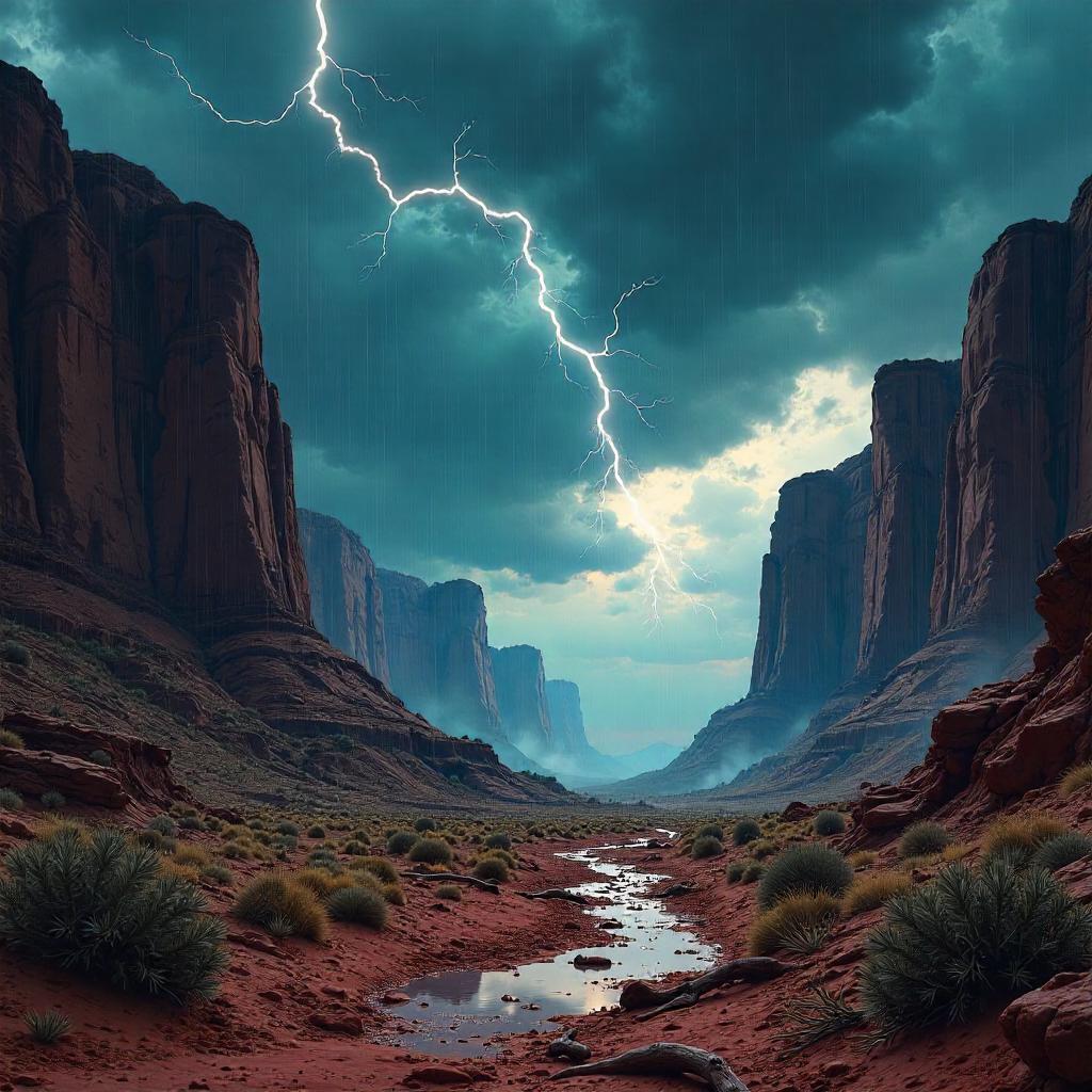 Stormfront over the Canyon — Concept Art