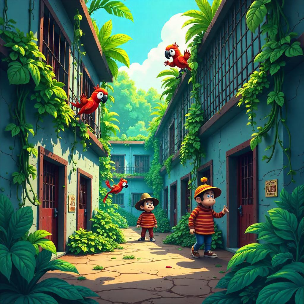 Prison Jungle: A Cartoon Oasis