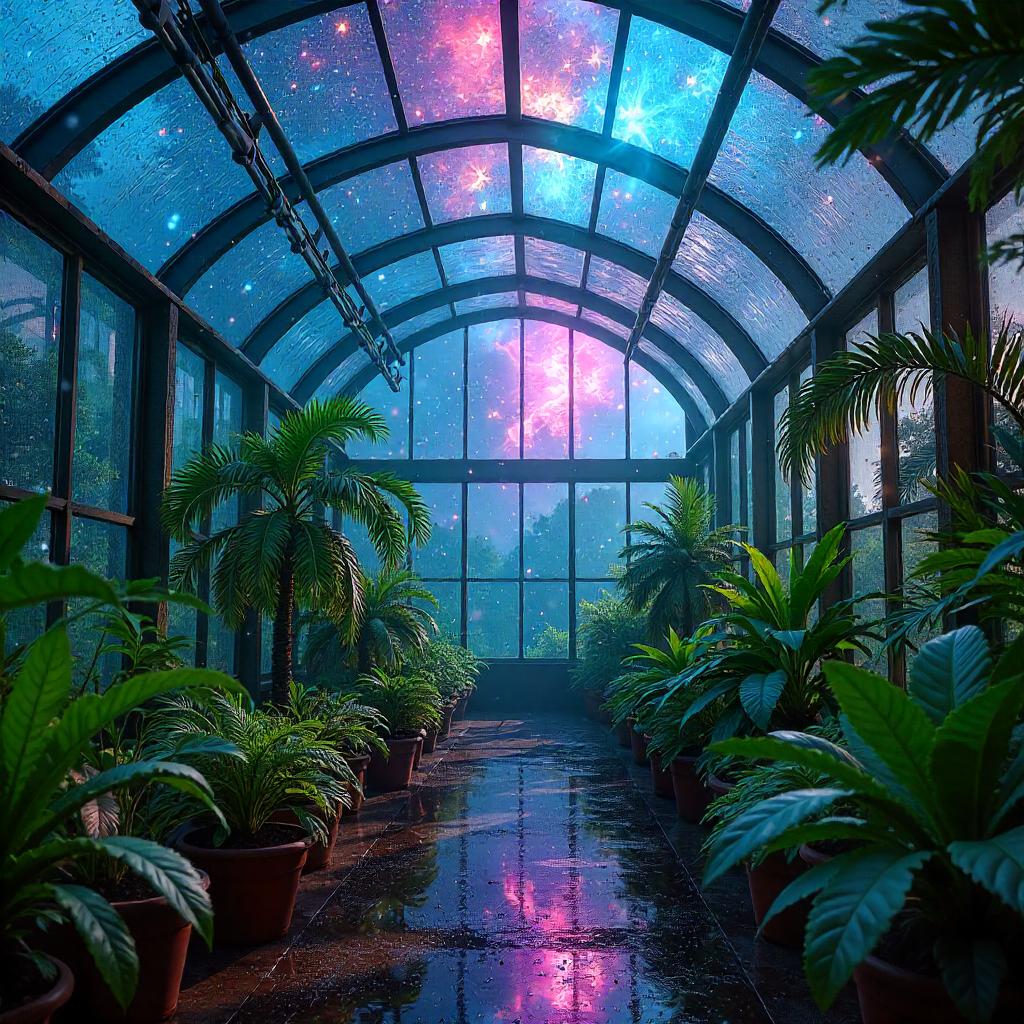 Supernova Bloom: Cosmic Light in a Glass Greenhouse