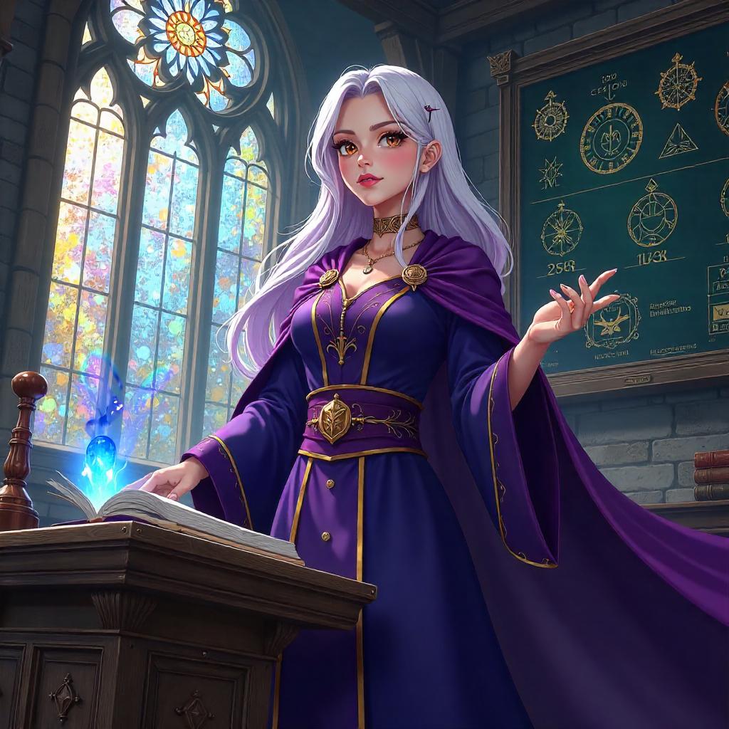 Sorceress Professor in a Magical Academy