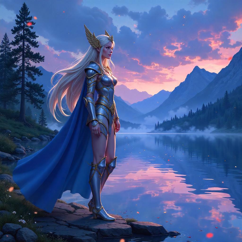 Lakeside Valkyrie: Anime Warrior by the Lake
