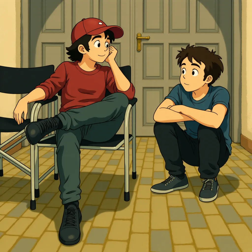Kieran Culkin and Jesse Eisenberg in A Real Pain (2024) - Anime style