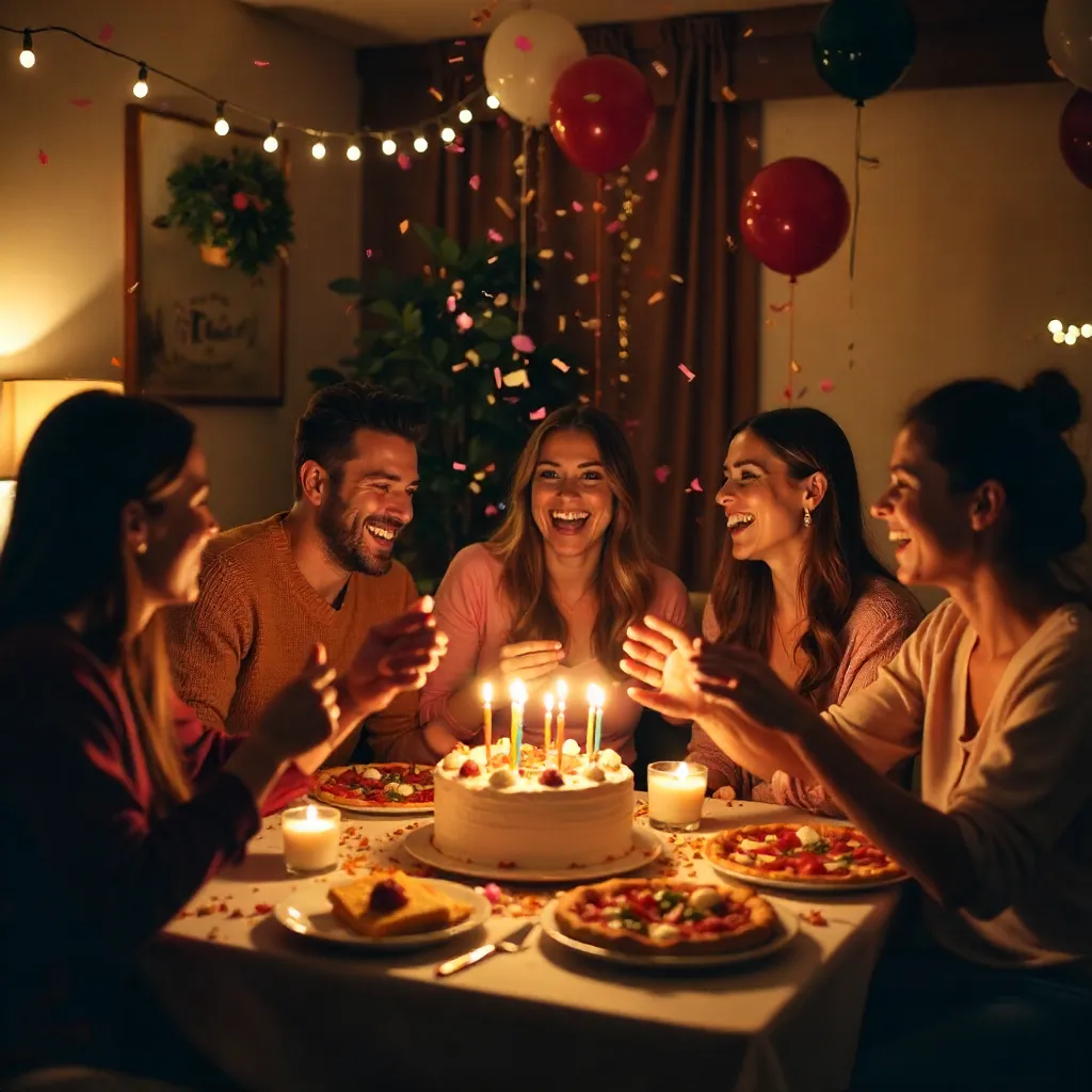 Indoor Birthday Bash: Warm Friends, Food, and Laughter