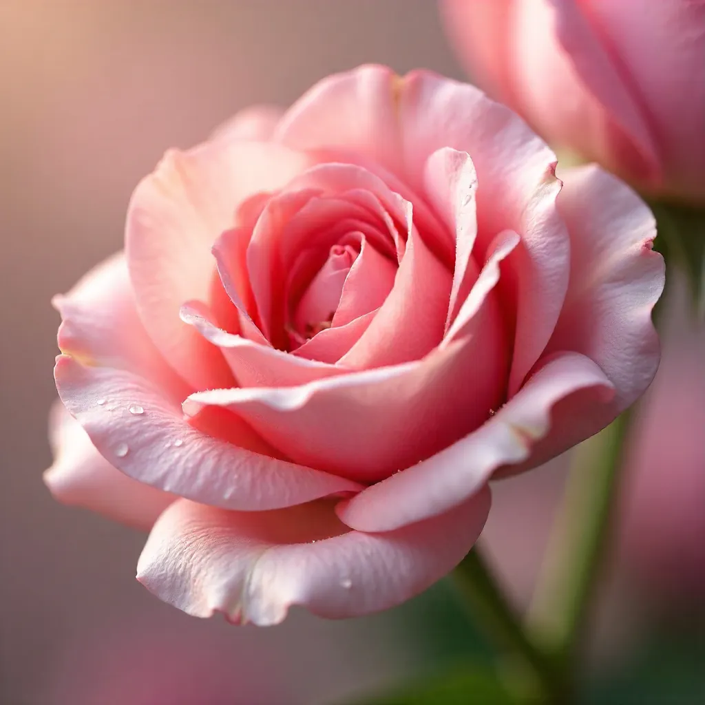Close-Up of Delicate Pink Roses in Bloom