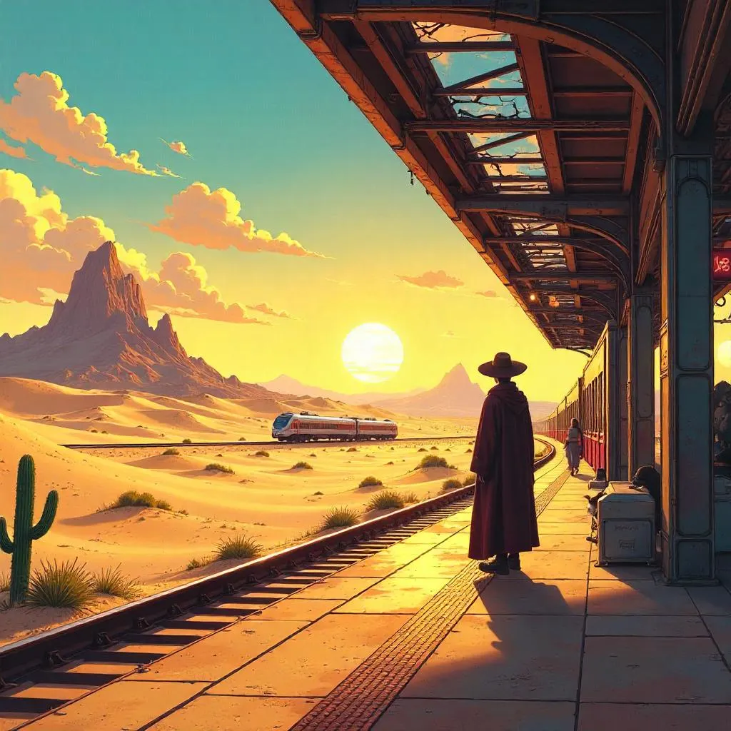 Desert Station at Dune Sunrise (Anime)
