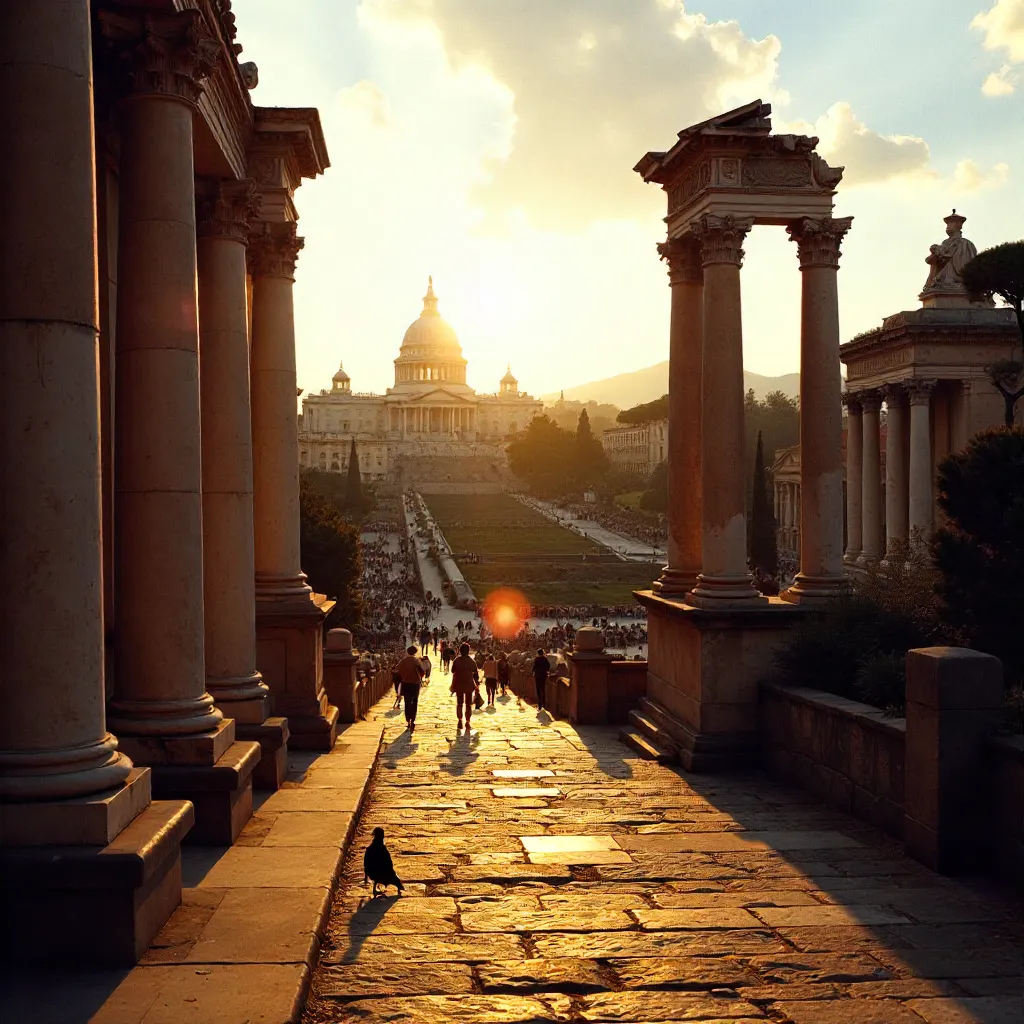 Golden Hour Echoes at the Roman Forum