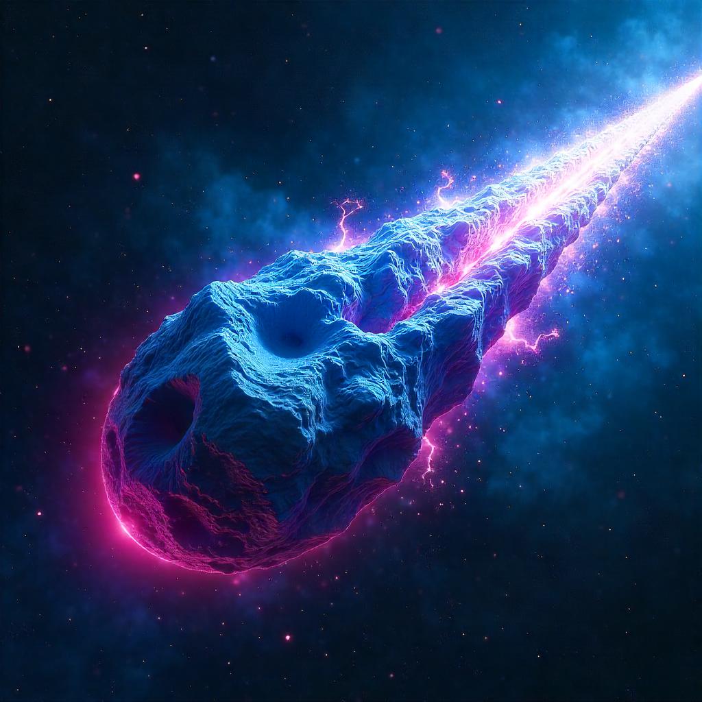 Holographic Data on a Comet in Deep Space