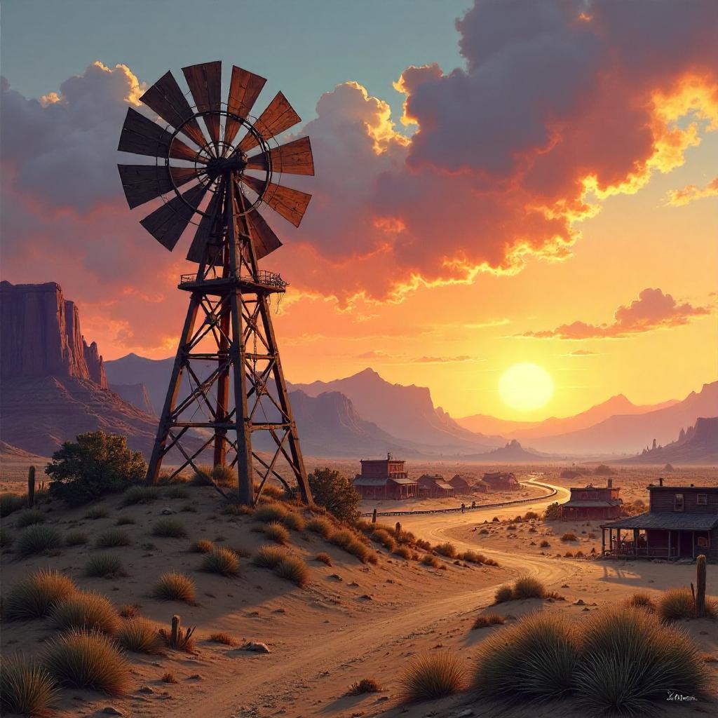 Wild West Windmill Concept Art