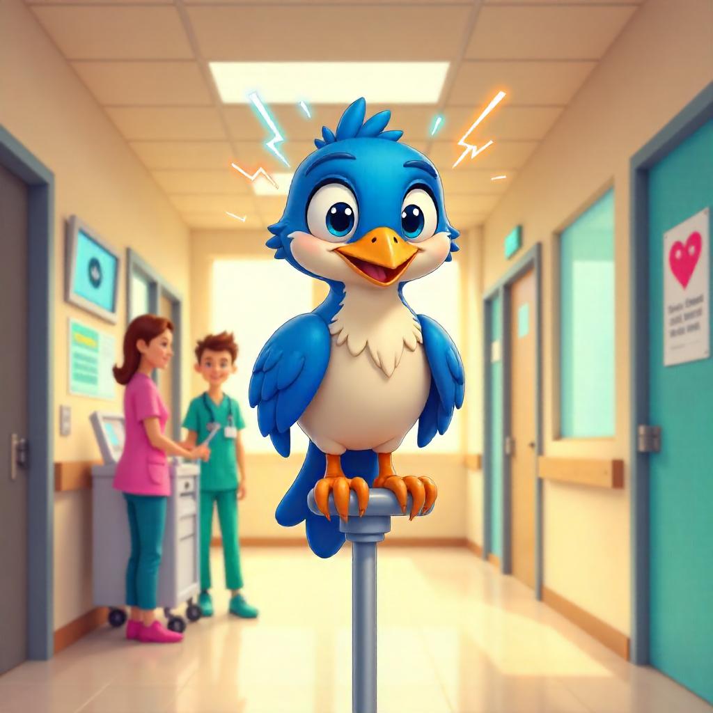 Thunderbird in a Cartoon Hospital