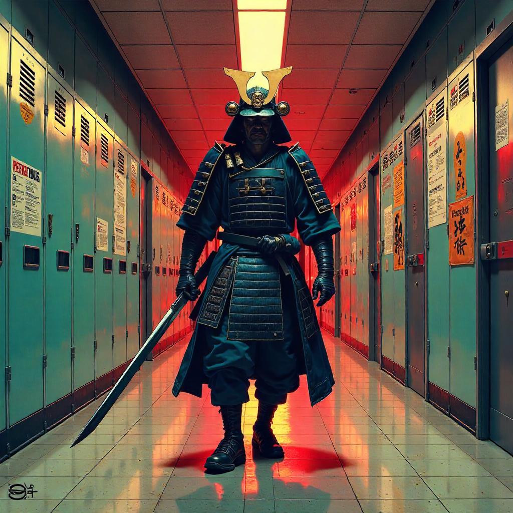 Samurai in School: A Comic-Book Clash