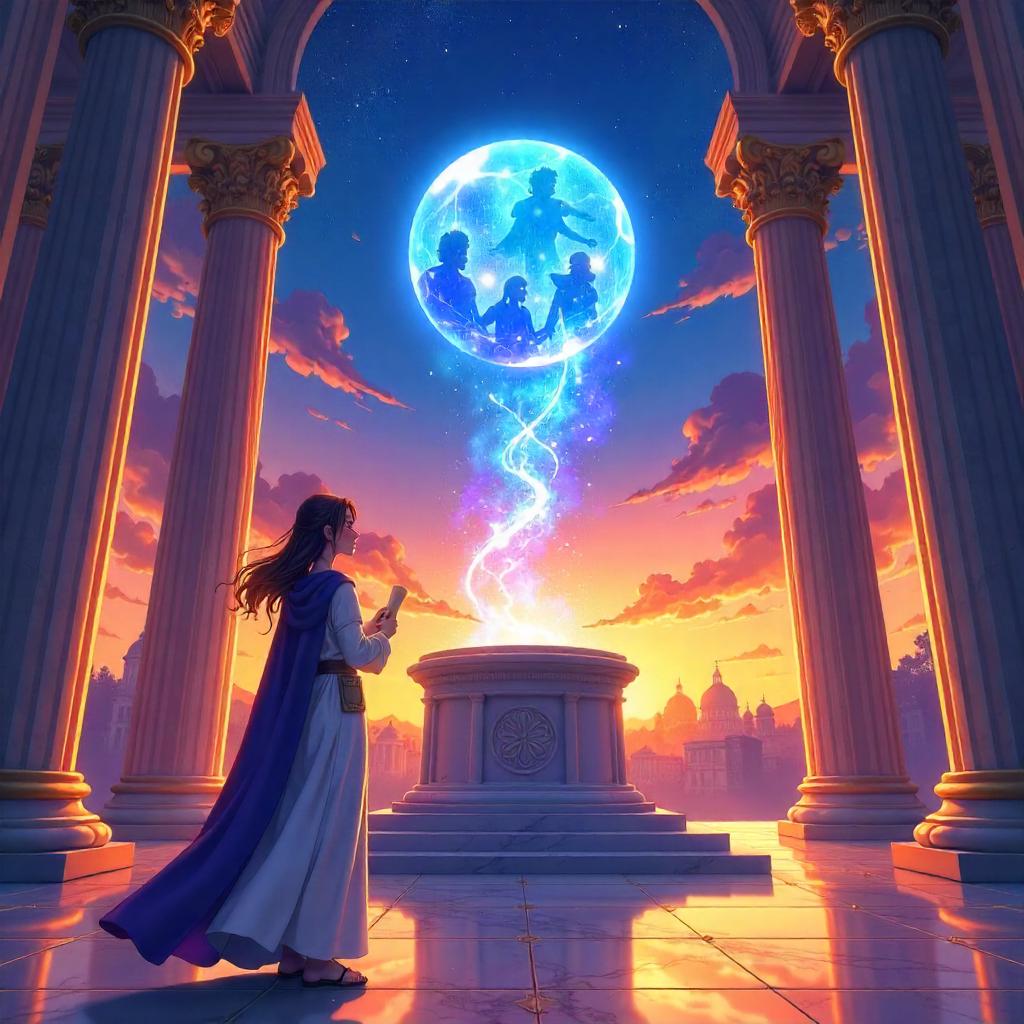 Soul Gem of Ancient Rome in Anime Style
