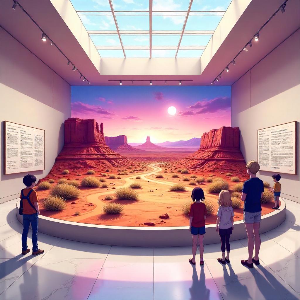 Anime Plateau Exhibit in a Museum Hall