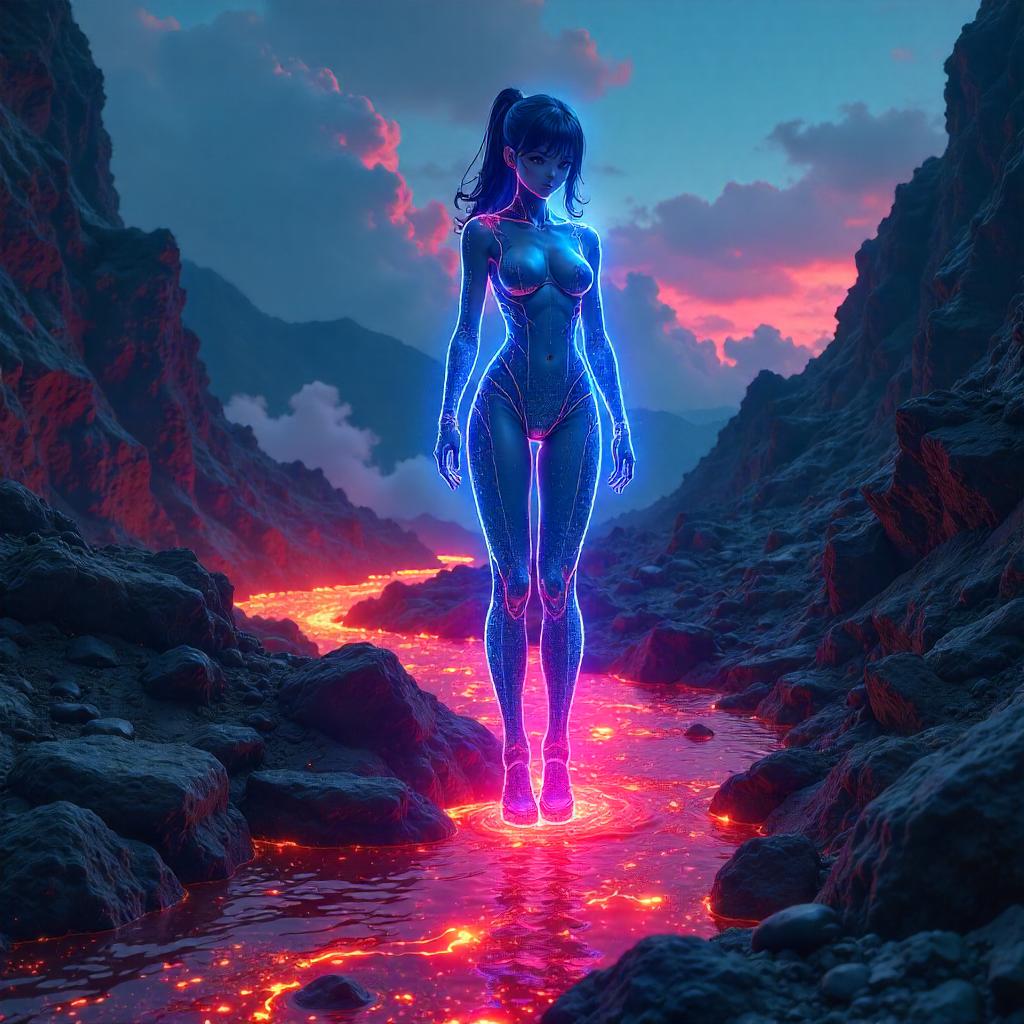 Holographic Echo by the Lava Flow