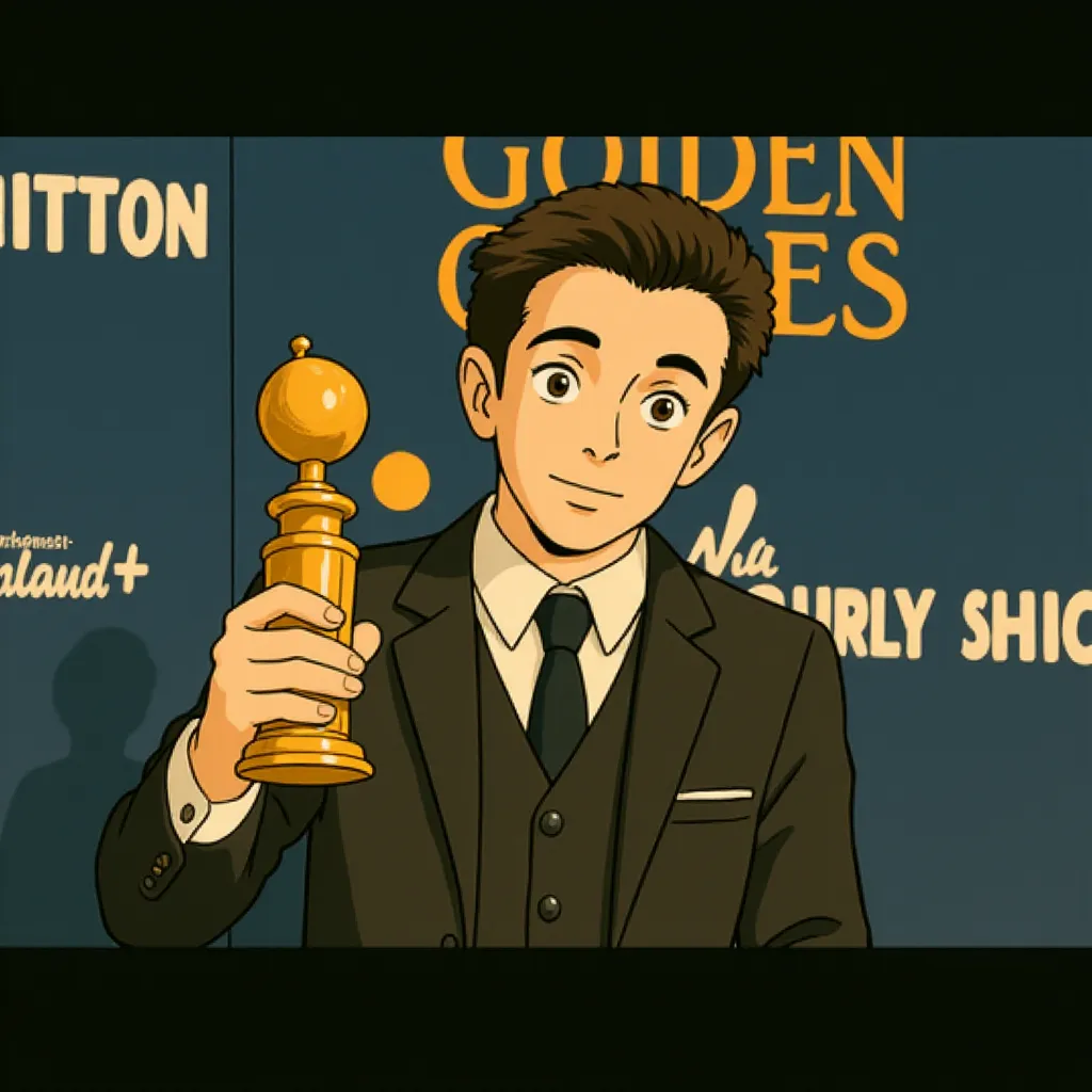 Adrien Brody in 82nd Golden Globe Awards (2025) - Anime style