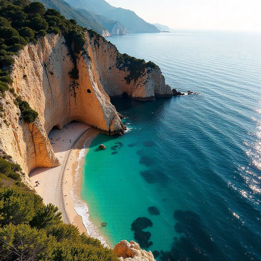 Aerial Vistas: Rocky Mediterranean Coastline