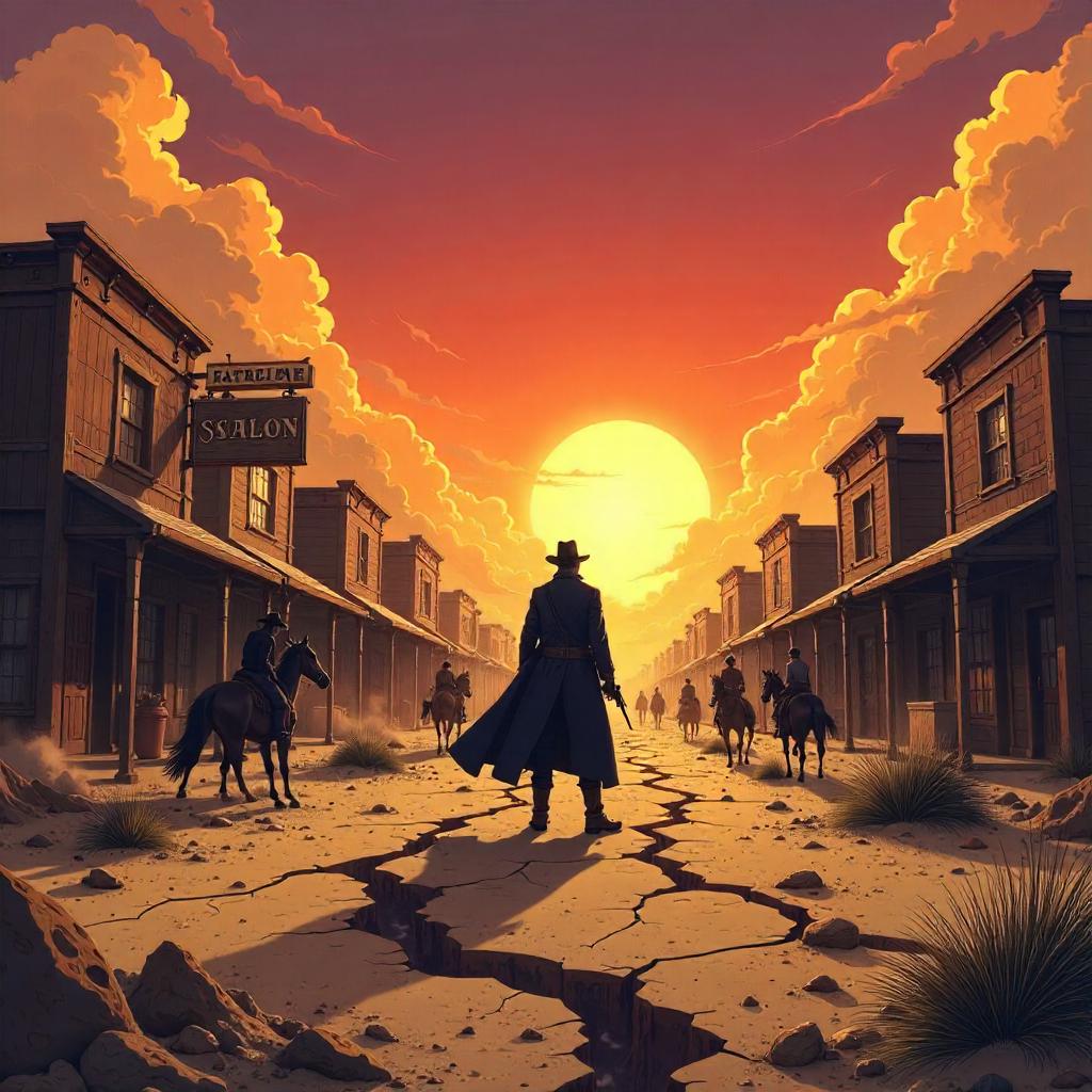An Anime Western Earthquake Shatters a Frontier Town