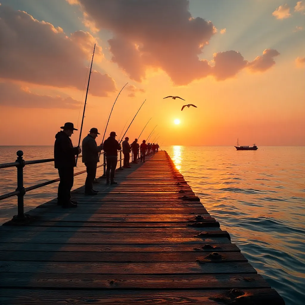 Sunset Silhouettes on Degirmendere Pier