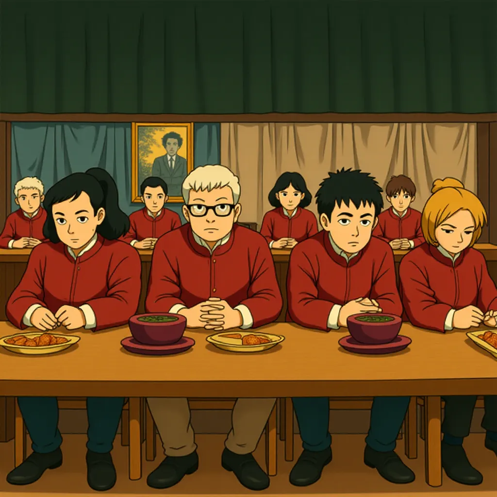 Sergio Castellitto and Vincenzo Failla in Conclave (2024) - Ghibli style