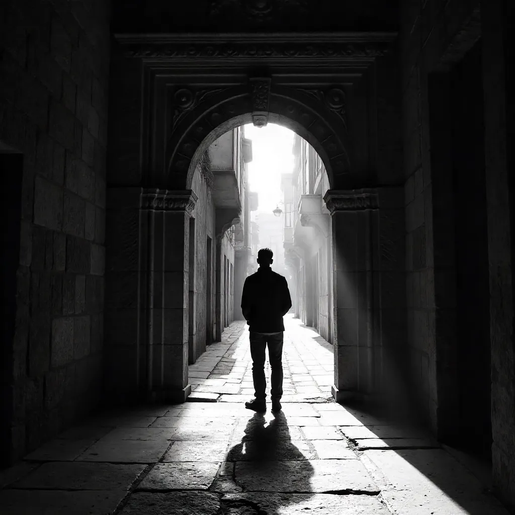 Silhouette in an Ancient Istanbul Doorway