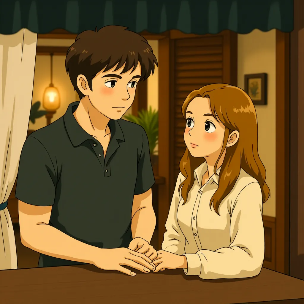 Kristen Stewart and Robert Pattinson in The Twilight Saga: Breaking Dawn - Part 1 (2011) - Anime style
