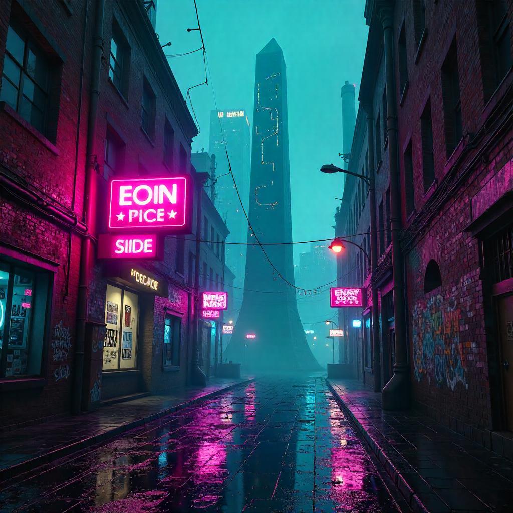 Neon Alley Monument — Concept Art