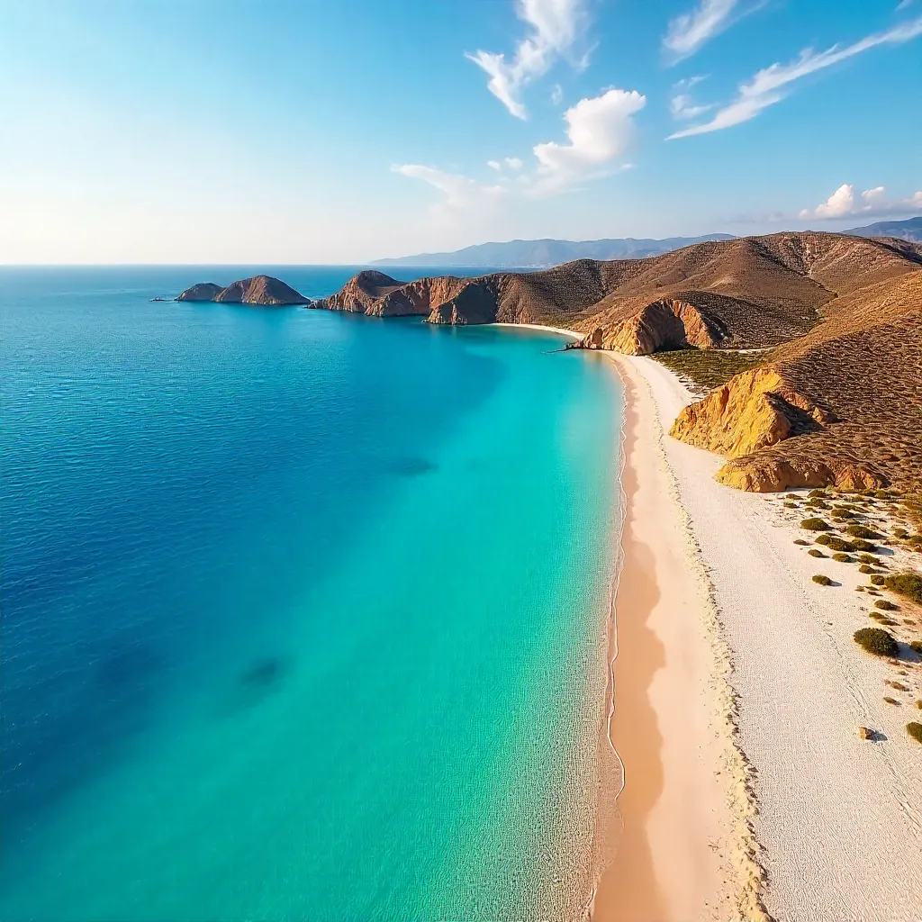 Aerial View of Elafonissi Beach, Crete