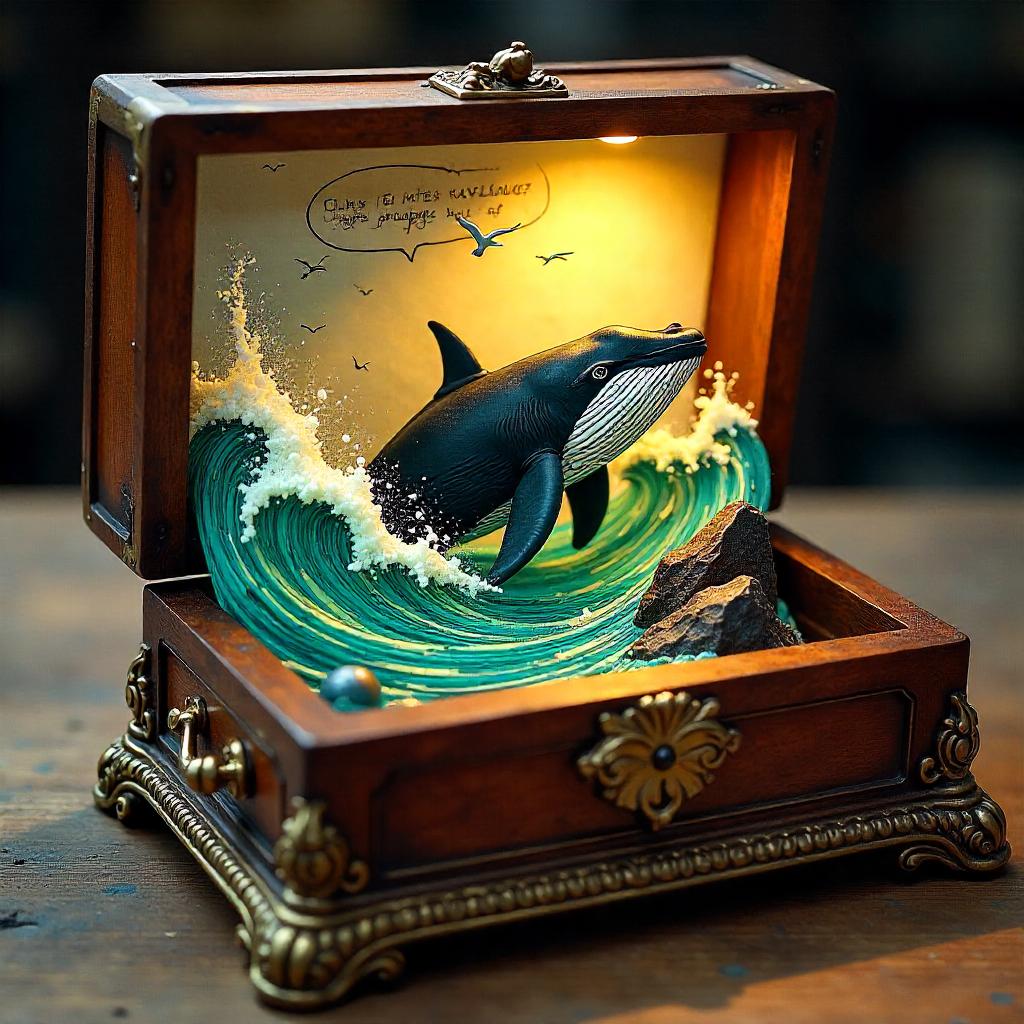 Whale in a Comic Music Box