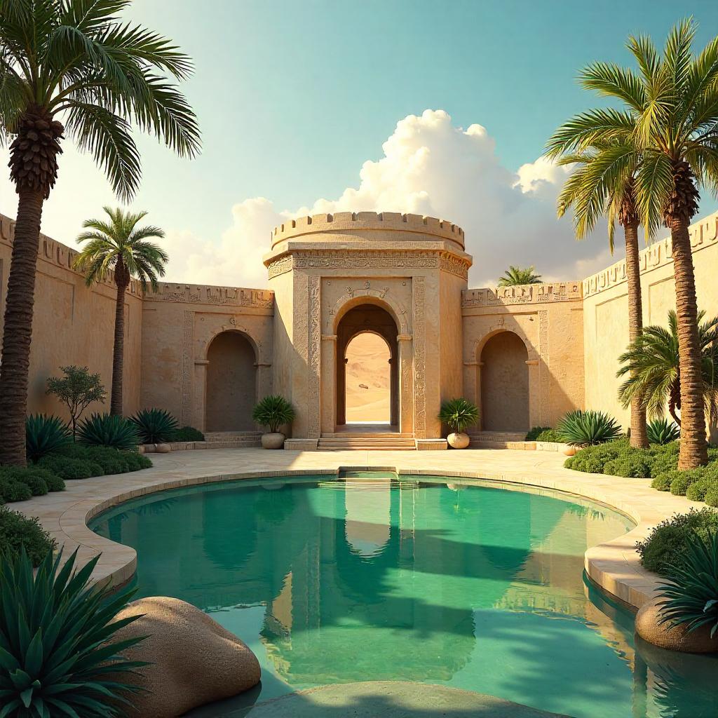 Temple of the Oasis: A Digital Oasis Portrait