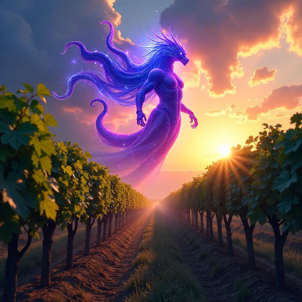 Vineyard Djinn: a Digital Art Dream