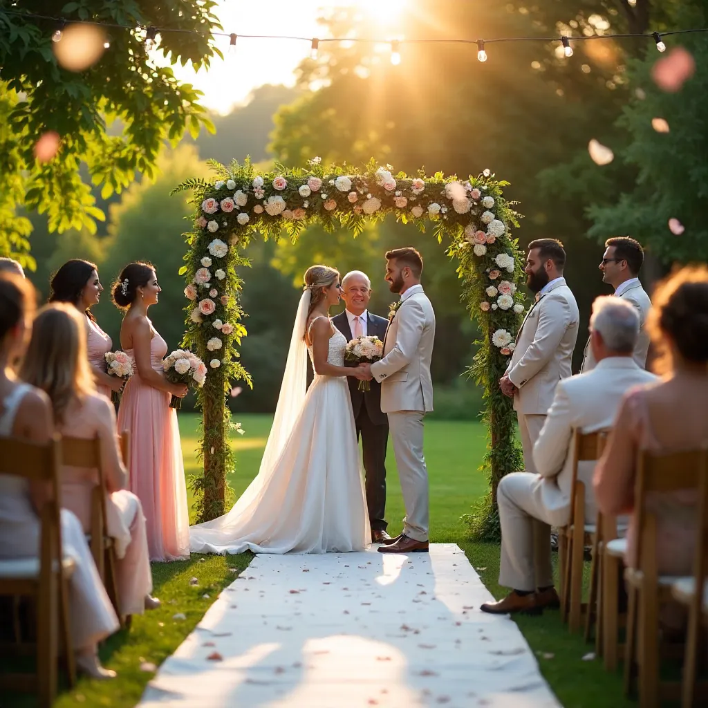 Enchanted Garden Wedding at Golden Hour
