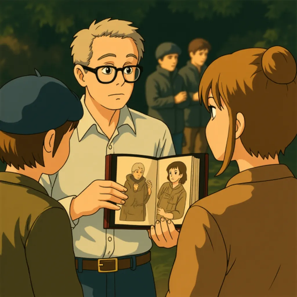 Martin Scorsese, Chloë Grace Moretz, and Asa Butterfield in Hugo (2011) - Anime style