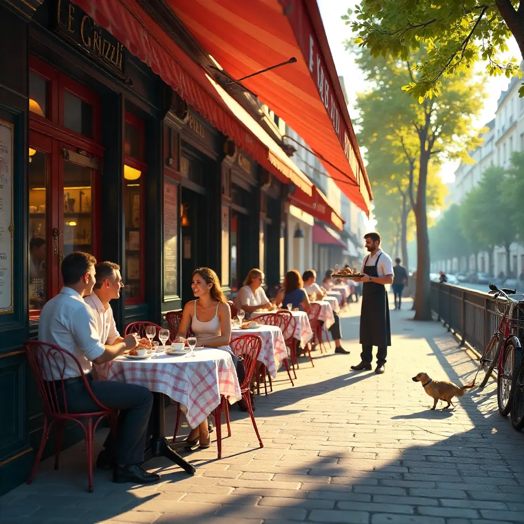 Lively Parisian Outdoor Seating at Le Grizzli