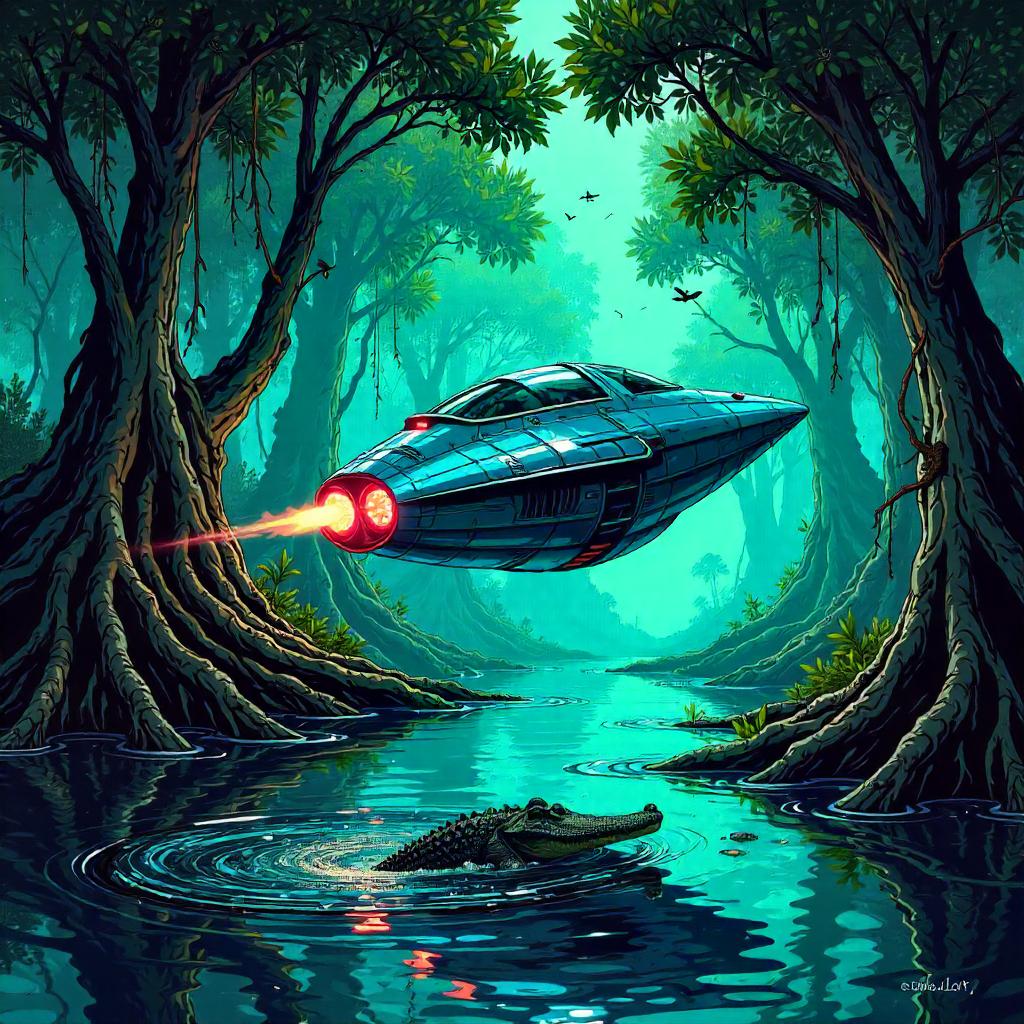 Spaceship in a Mangrove Swamp: Comic Splash