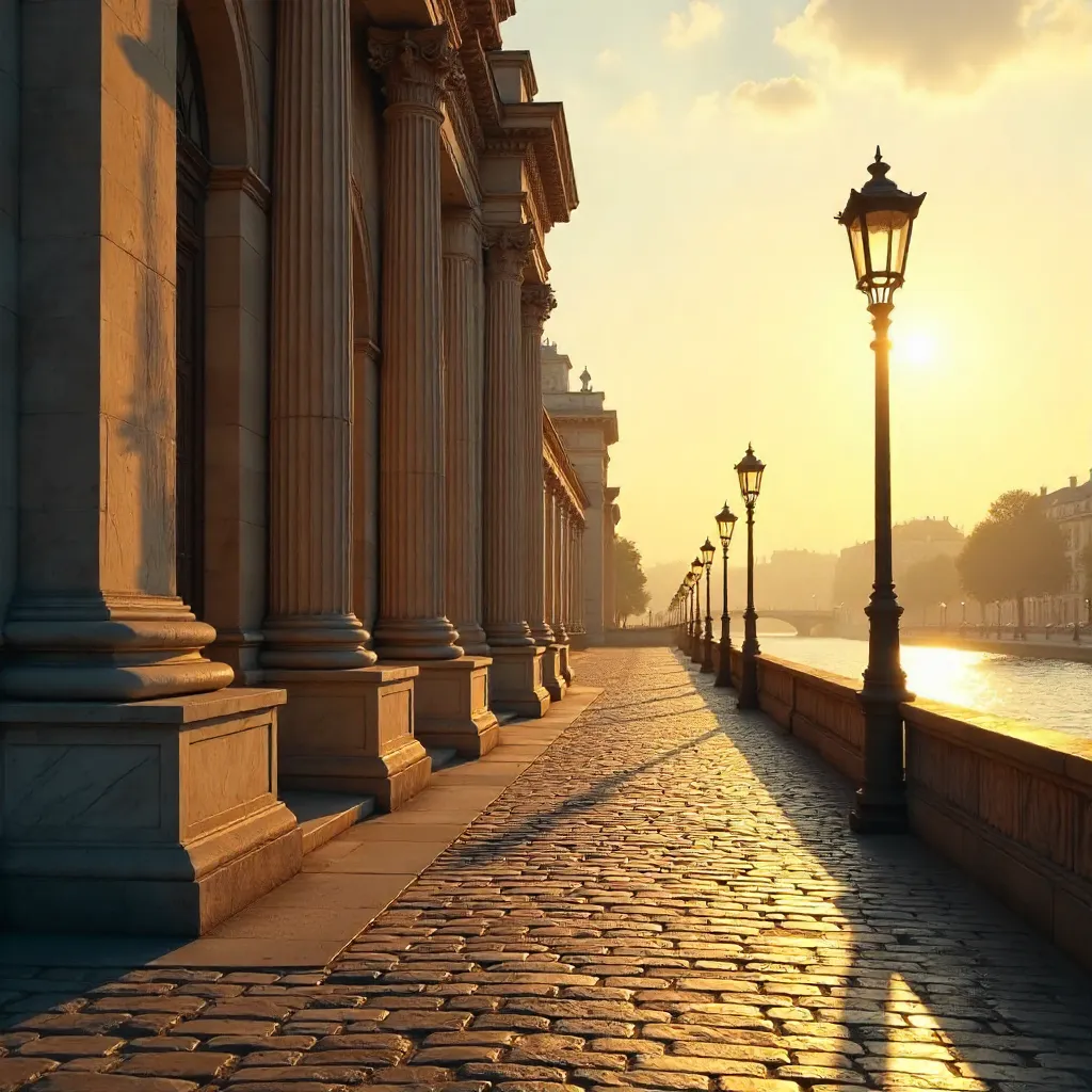 Golden Hour in Paris: Neoclassical Facades