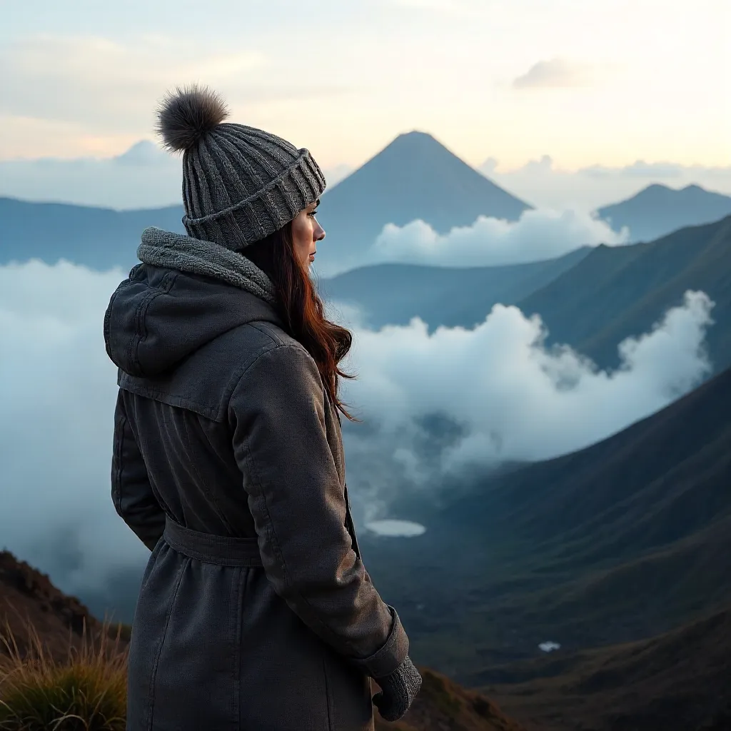 Mist and Warmth Before Mount Bromo