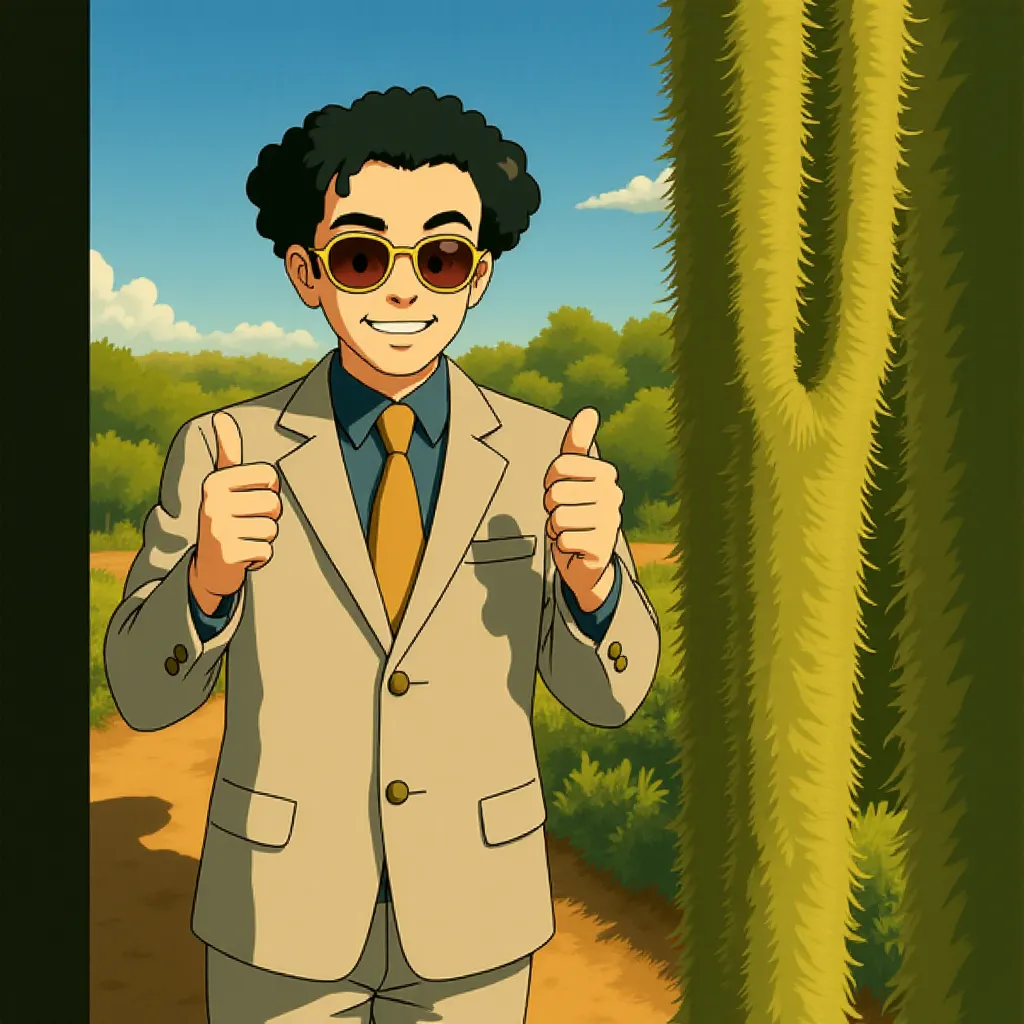 Sacha Baron Cohen in Borat (2006) - Anime style