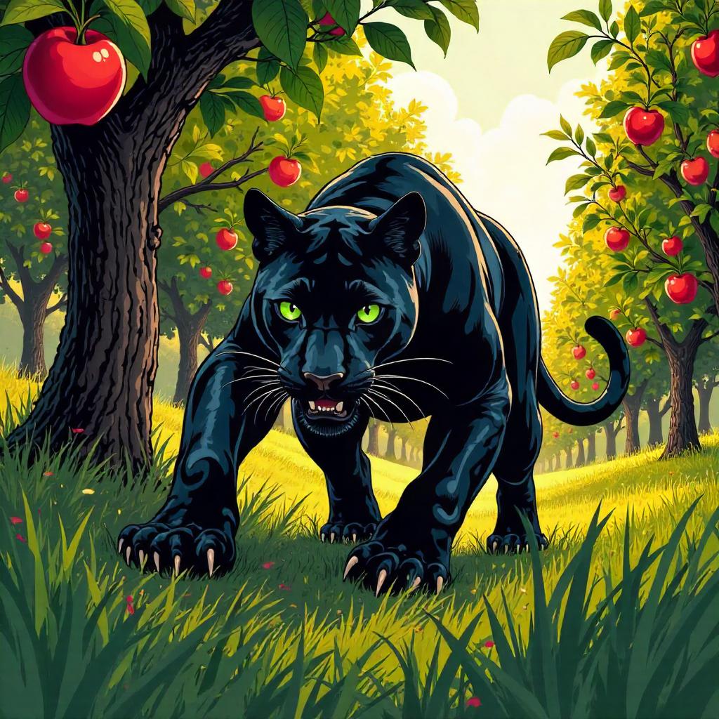 Panther in an Orchard: Comic Book Pulse
