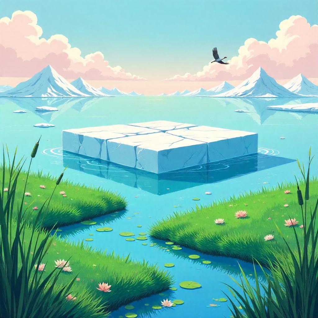 Floating Marsh on an Iceberg, Anime Style