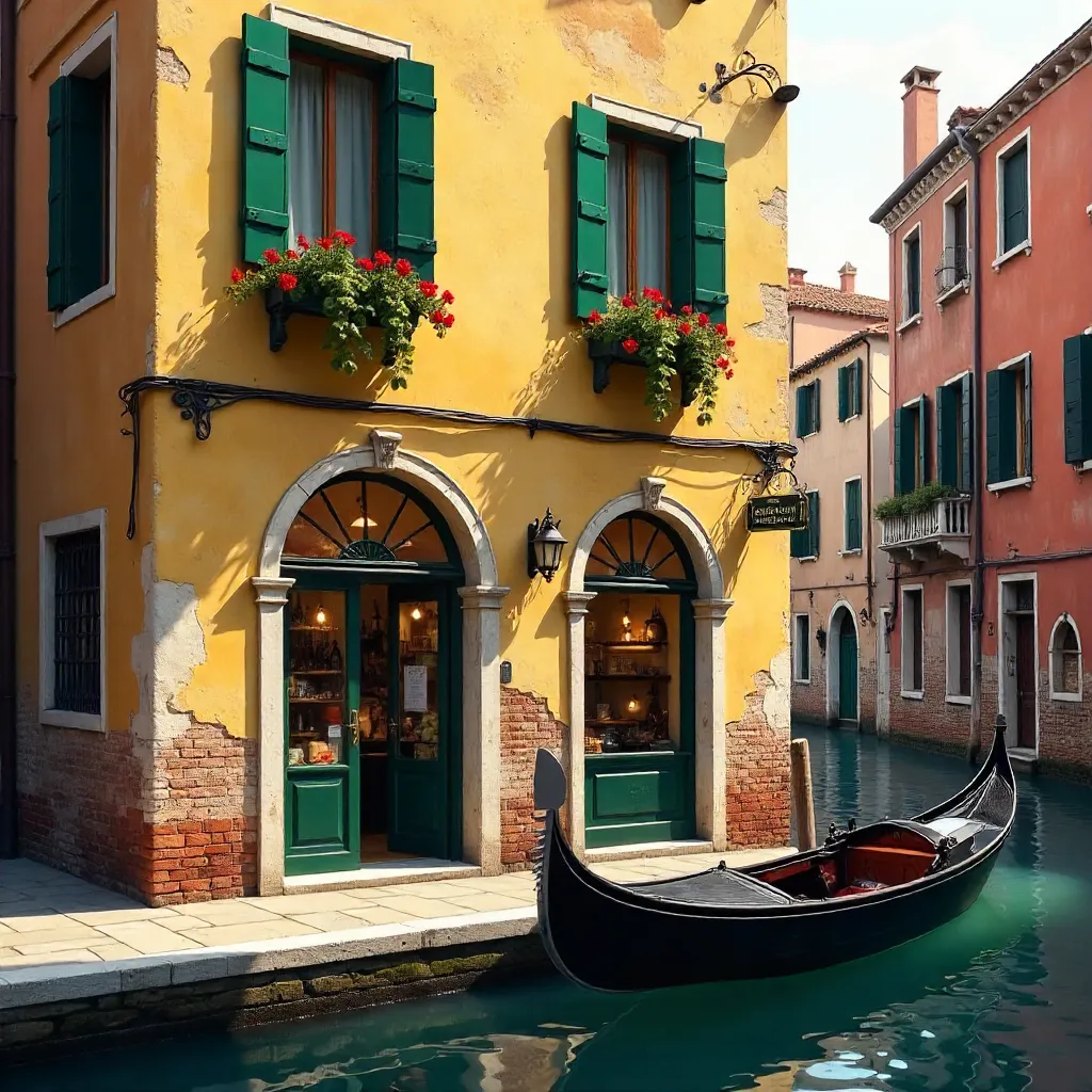 Charming Venetian Canalfront Storefront