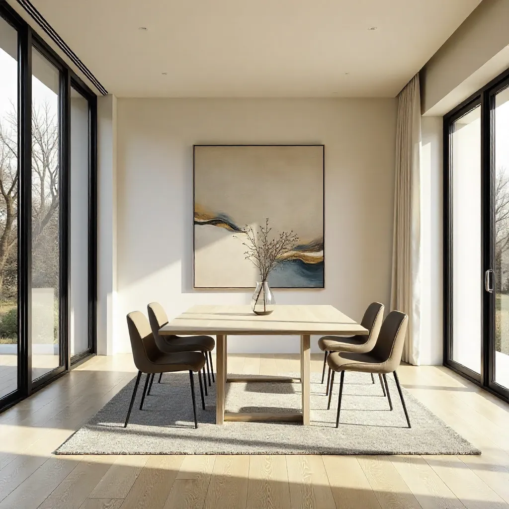 Spacious Minimal Dining Room in Soft Daylight