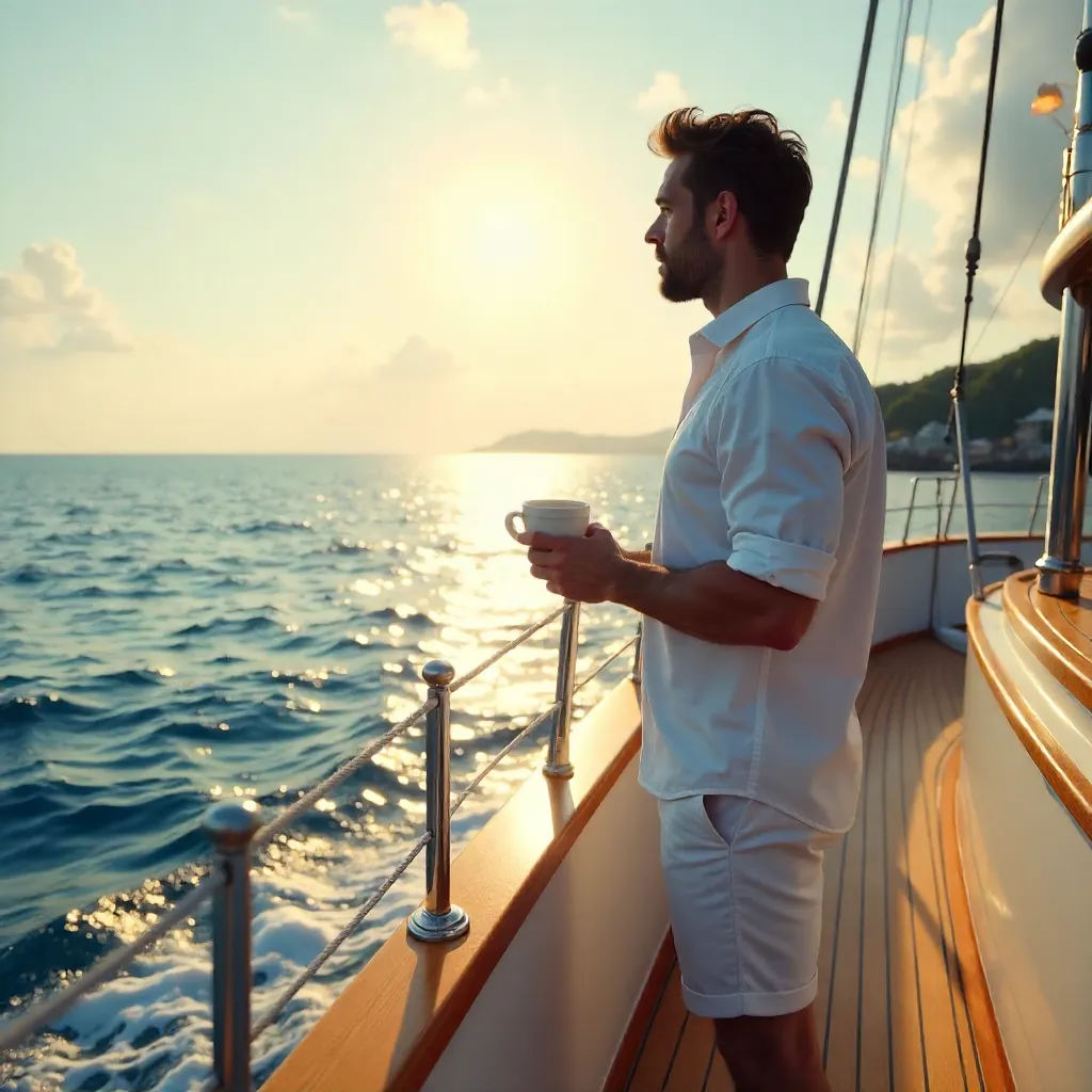 Coffee on a Yacht Deck: Adventure and Calm at Sea