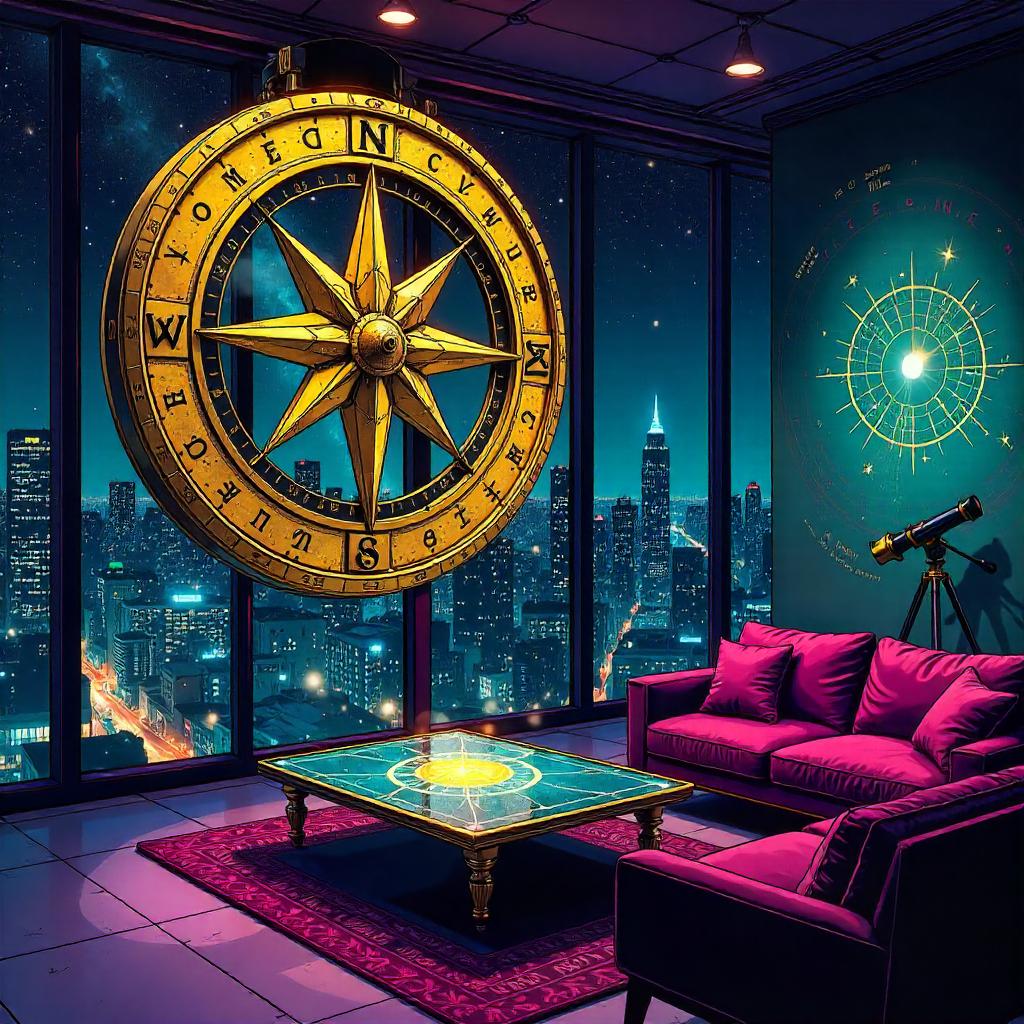 Celestial Compass Over a Penthouse Skyline